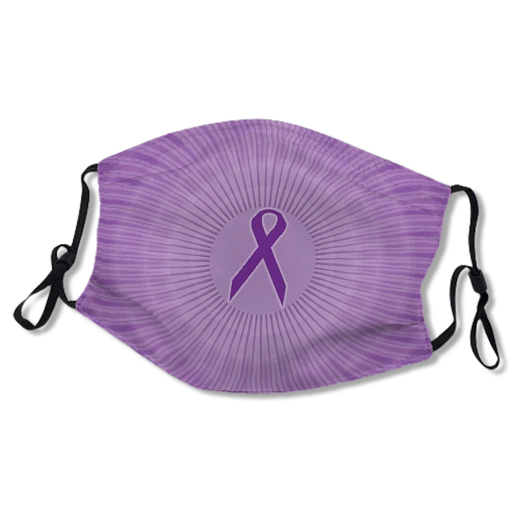 Purple Ribbon Circles: Fibromyalgia, Alzheimer's, Lupus, Spoonie No.246ZP7