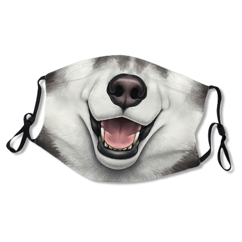 Dust Resistance 5-Layer Filter Black &amp; White Husky Face NO 2AKBG2