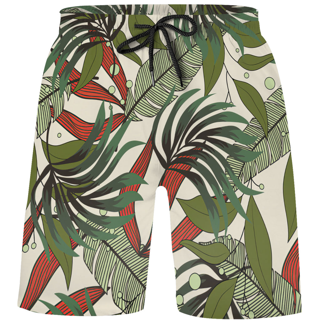 Teen's Swim Trunks Quick Dry Beach Shorts Summer Casual Printing Beach Pants for Boys Girls No.2HK9IS