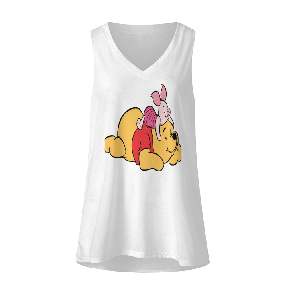 Womens Fashion Loose Tank V Neck No.2L4Z3O