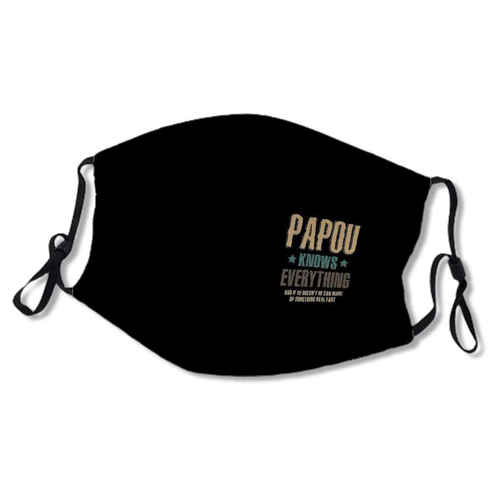 Mens Papou Knows Everything Father's Day Gift No.2PG7KH
