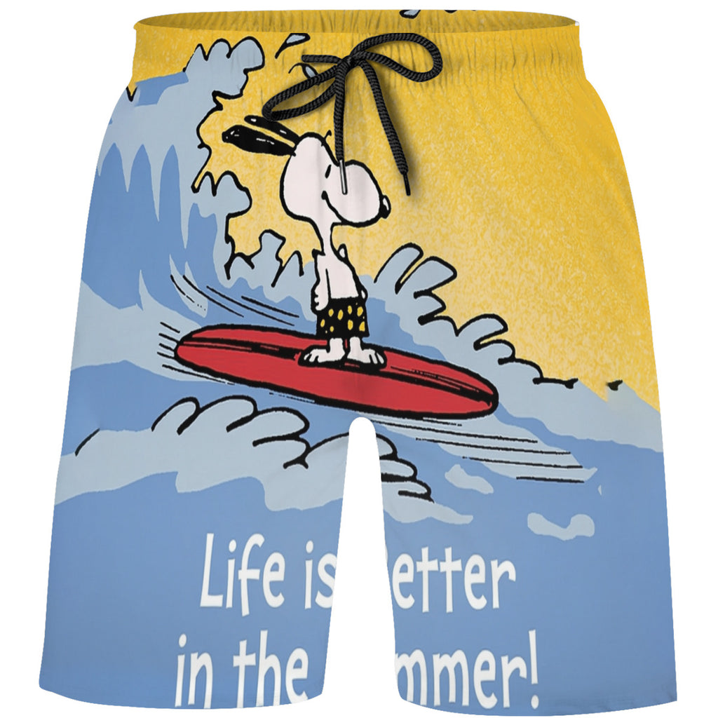 Teen's Swim Trunks Quick Dry Beach Shorts Summer Casual Printing Beach Pants for Boys Girls No.2S7BUF