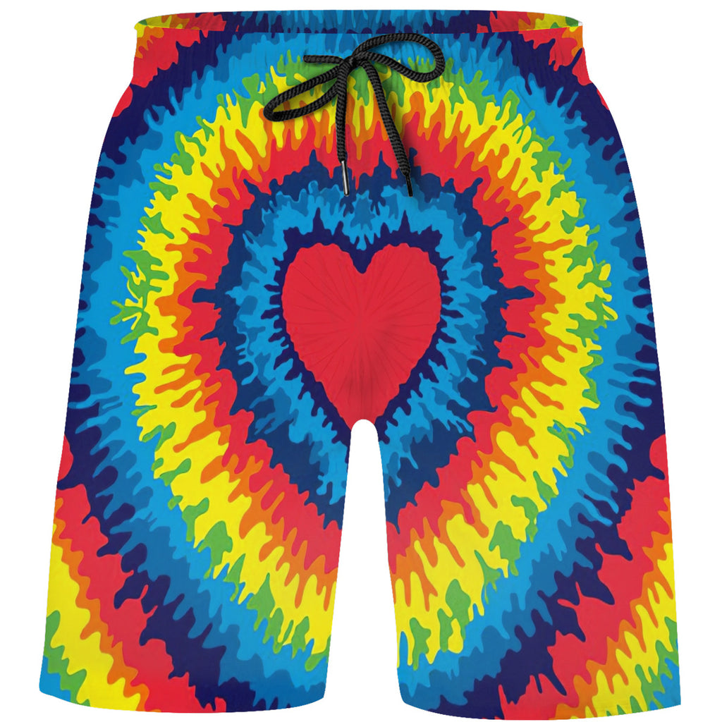 Teen's Swim Trunks Quick Dry Beach Shorts Summer Casual Printing Beach Pants for Boys Girls No.2VQR9L