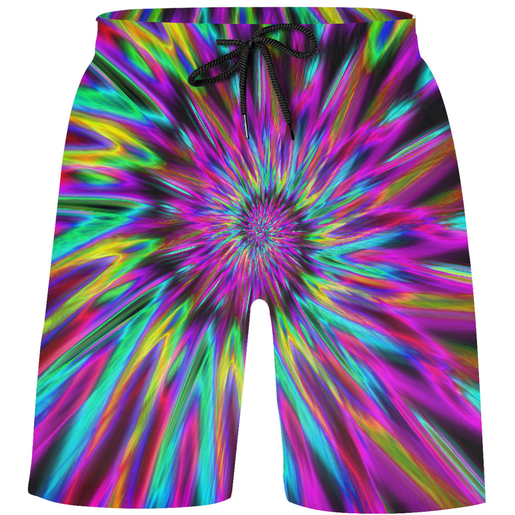 Teen's Swim Trunks Quick Dry Beach Shorts Summer Casual Printing Beach Pants for Boys Girls No.3EEFN4