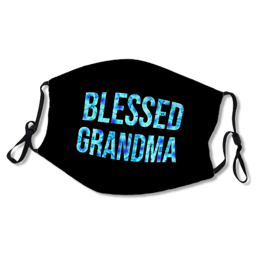 Bleesed Grandma- Mother's Day gift-grandma -bleu florel texture No.3EYX4S