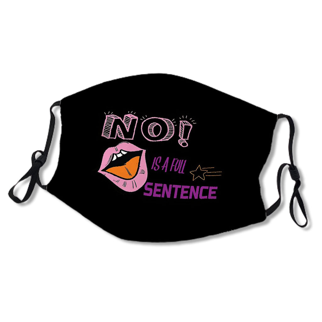 No is a ful sentence (Black Background) lips of woman No.3HSOVM