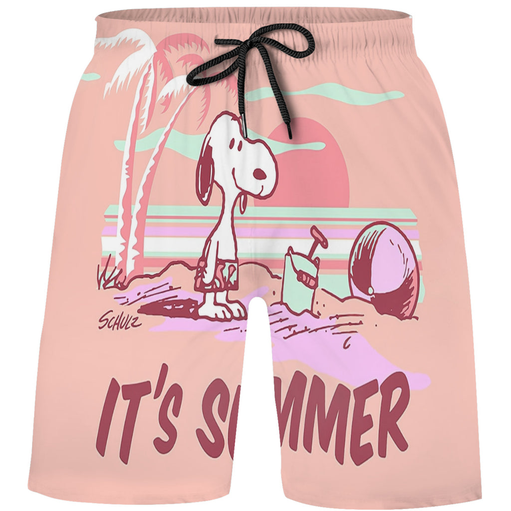 Teen's Swim Trunks Quick Dry Beach Shorts Summer Casual Printing Beach Pants for Boys Girls No.3LSEH9