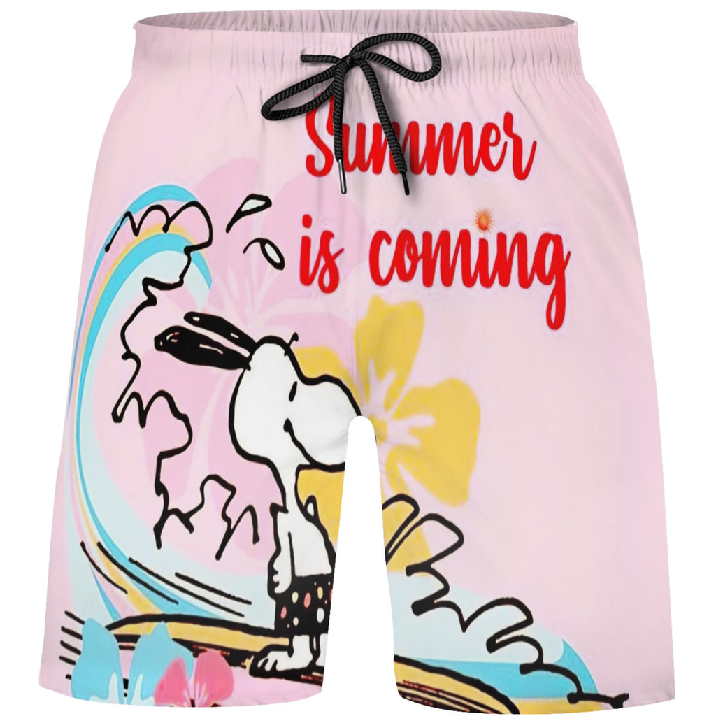 Teen's Swim Trunks Quick Dry Beach Shorts Summer Casual Printing Beach Pants for Boys Girls No.3LWT2W