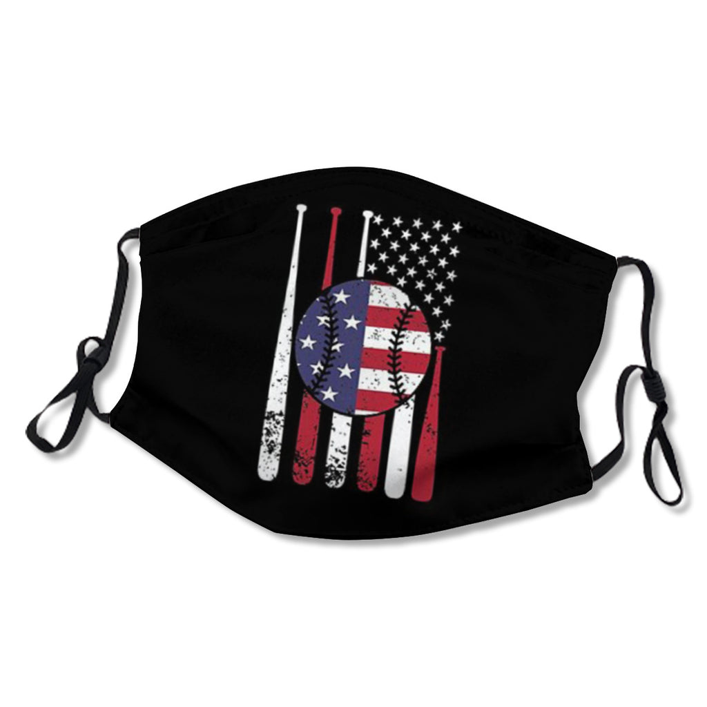 Adjustable ear straps, washable, internal nose clip, American flag mask No.3SDR7U