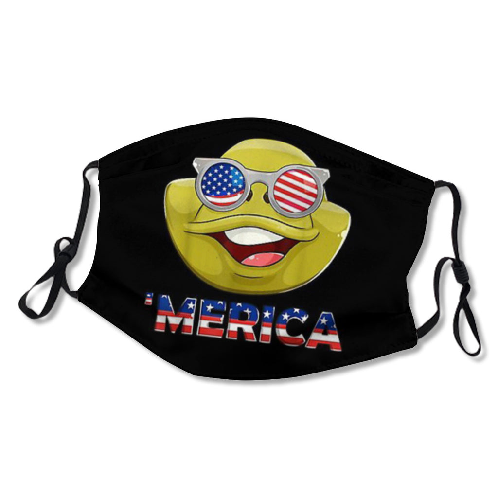 Adjustable ear straps, washable, internal nose clip, American flag mask No.3WKVQ9