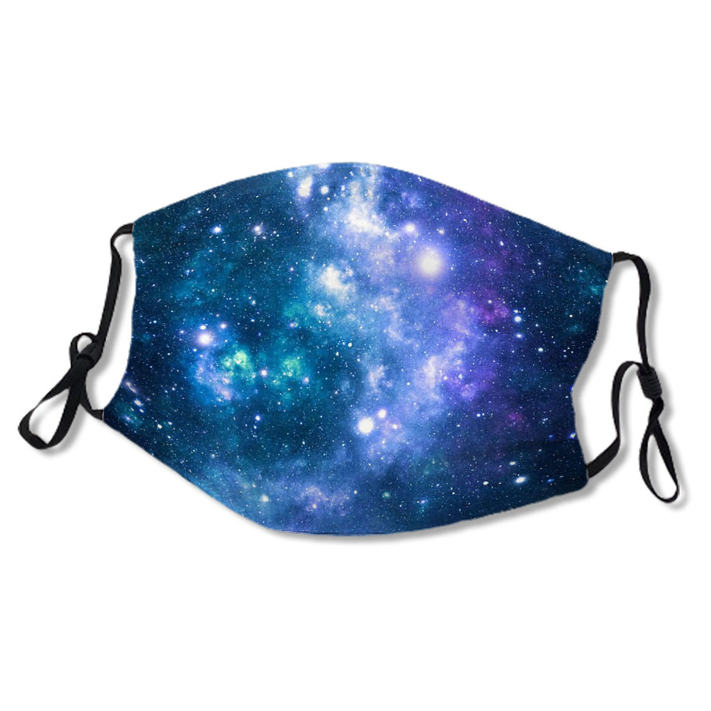 Turquoise Teal Purple Galaxy Nebula Mask No.3ZCKE3