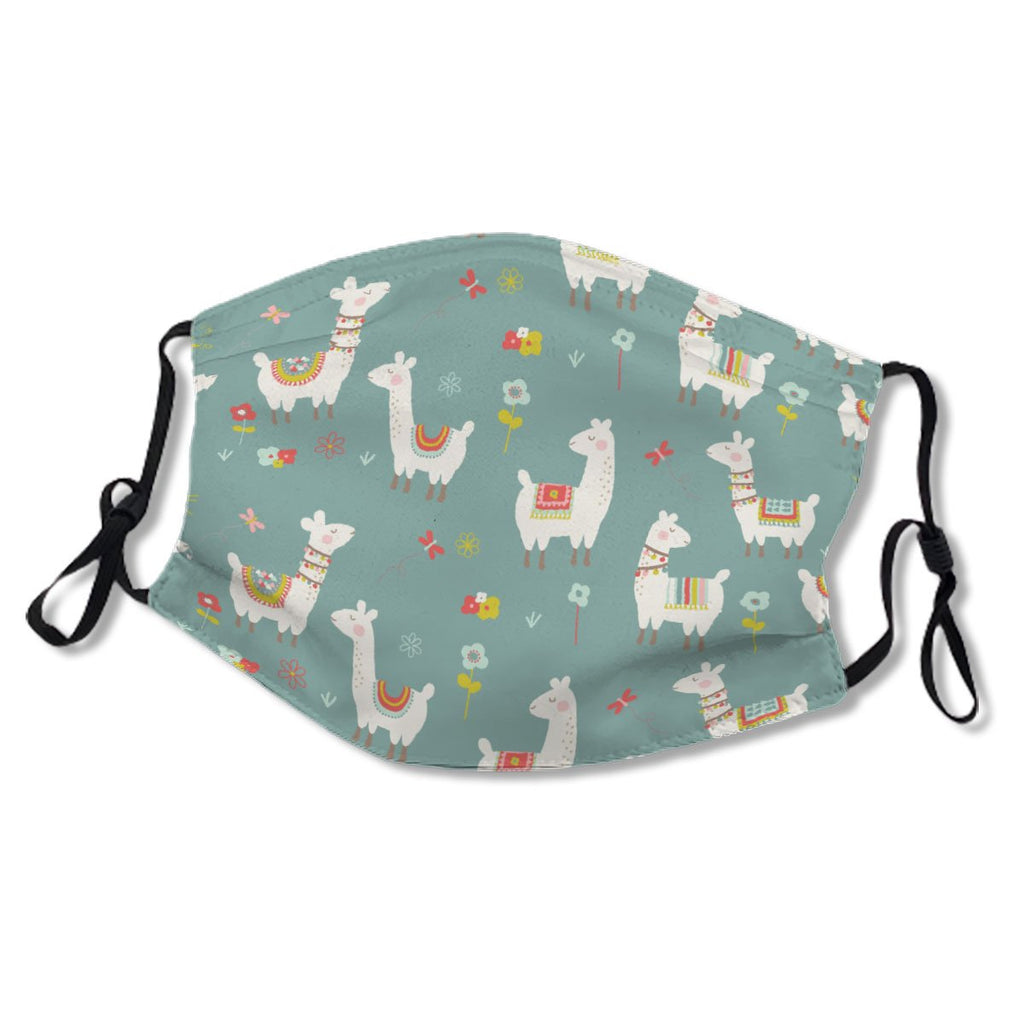 Llamas Flowers Cute Pattern No.44AALY