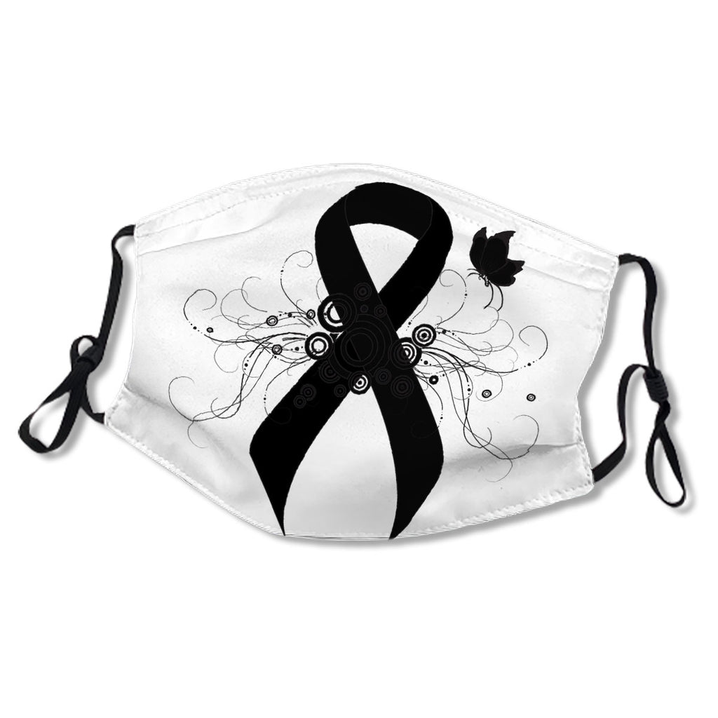 Black Ribbon with Butterfly White Cotton NO. 45FQET