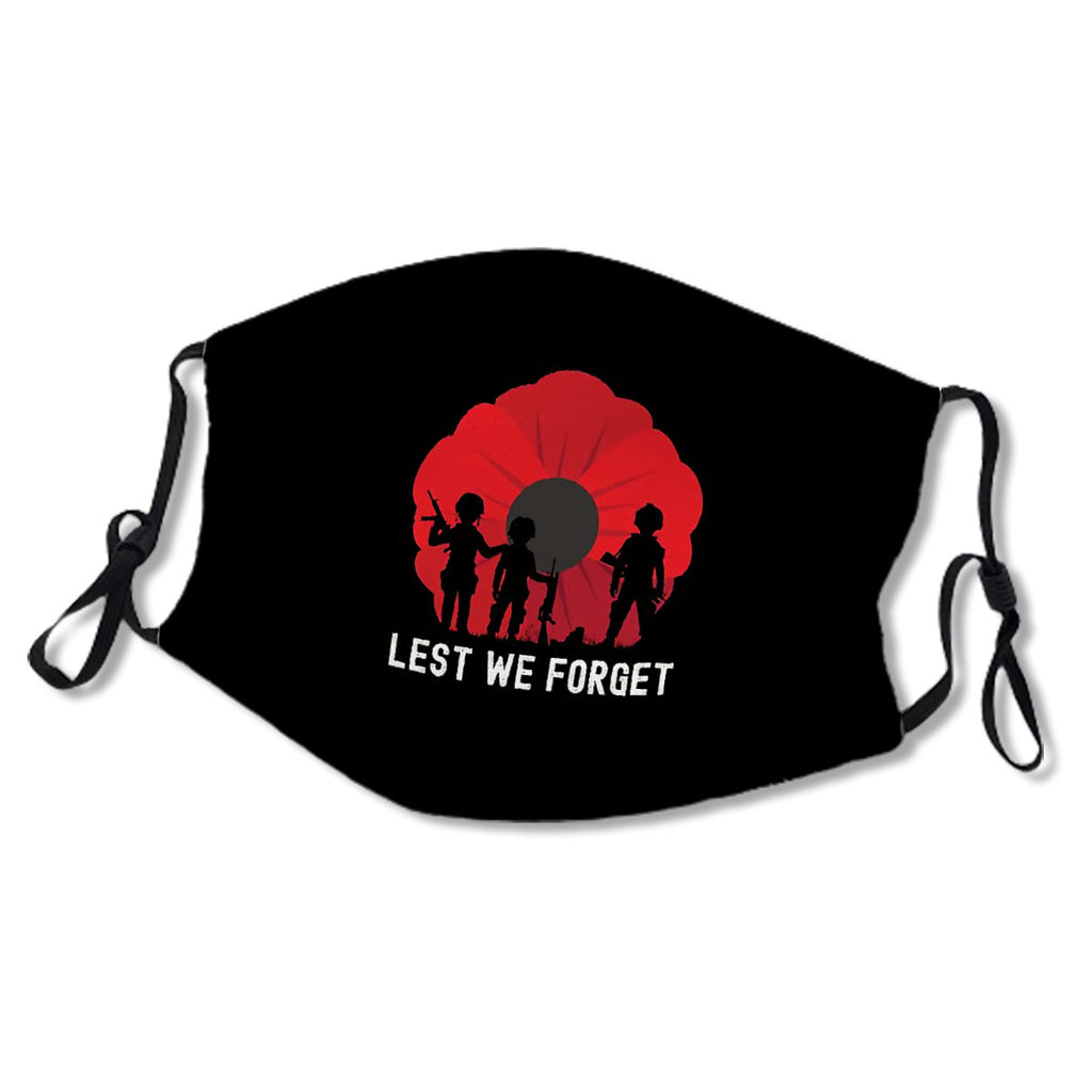 Lest We Forget Poppy with silhouet Soldiers No.48JUDR