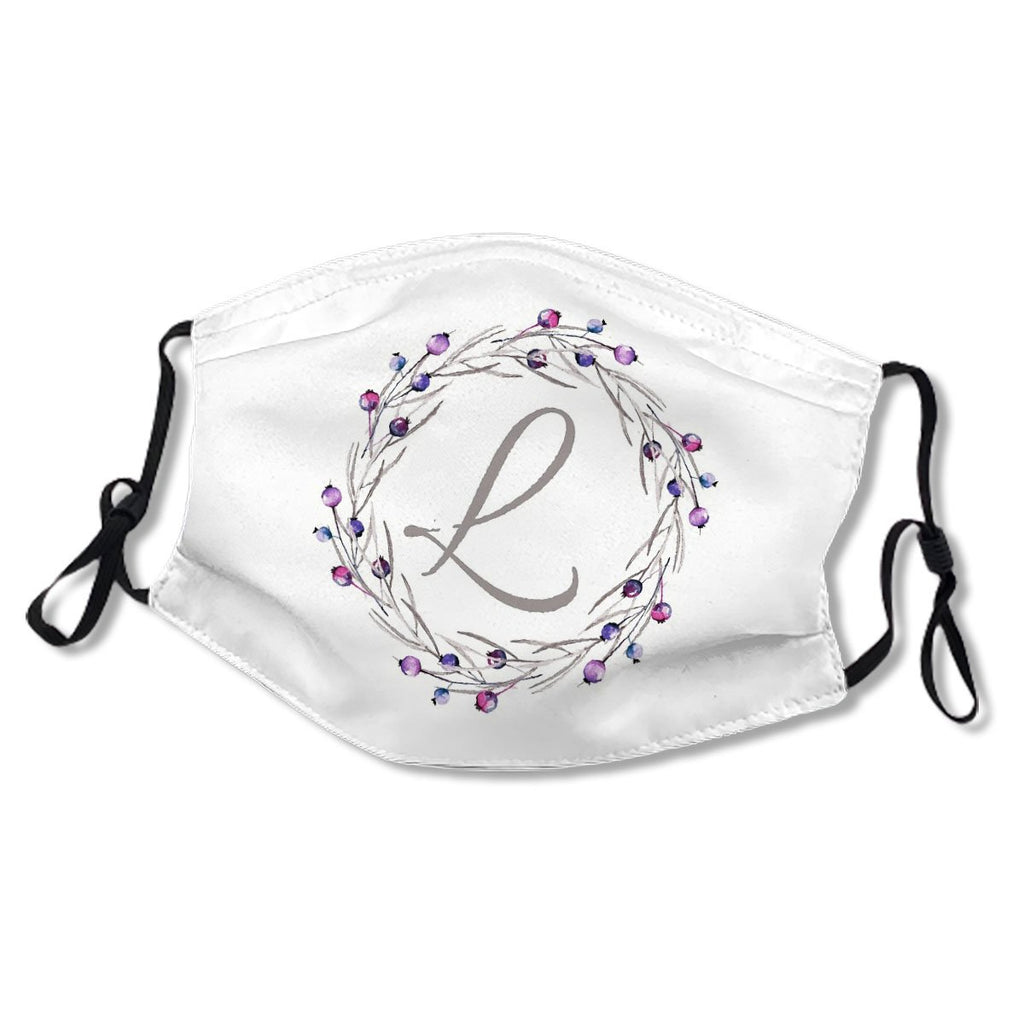 Monogram Letter L Watercolor Design Mask No.4CEH64