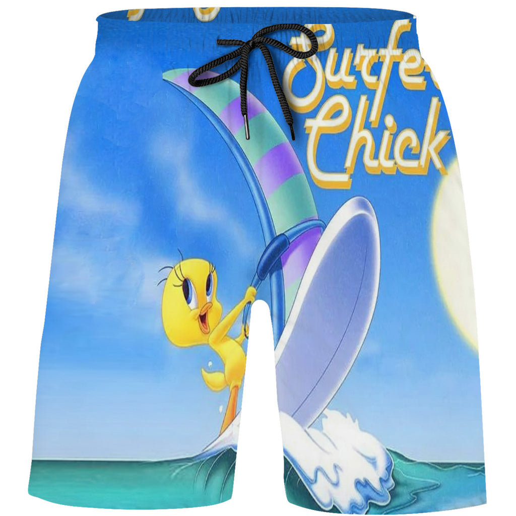 Teen's Swim Trunks Quick Dry Beach Shorts Summer Casual Printing Beach Pants for Boys Girls No.4EBAMW