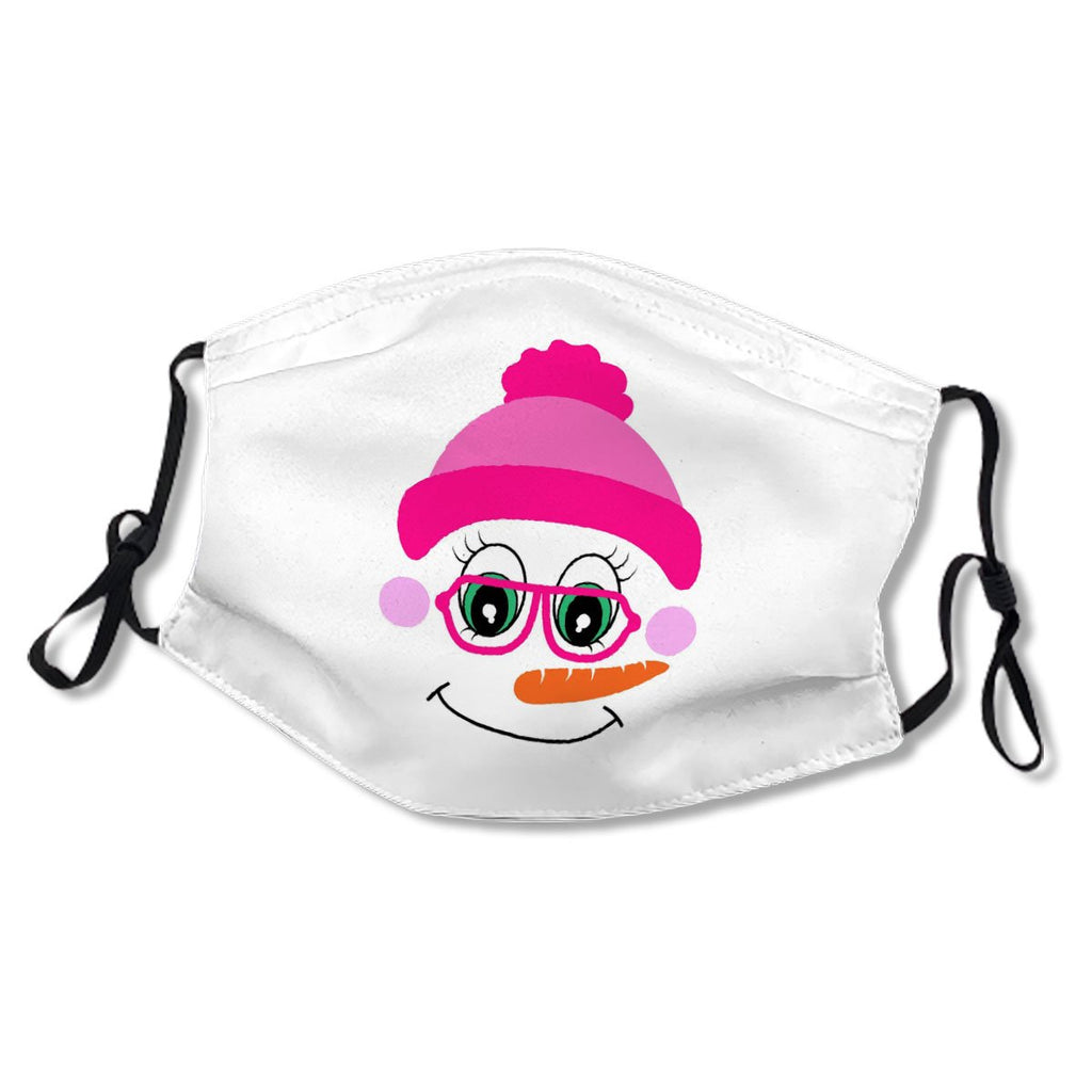 Snowman Girl Face Icon Cute Girl In Pink No.4PLNE4