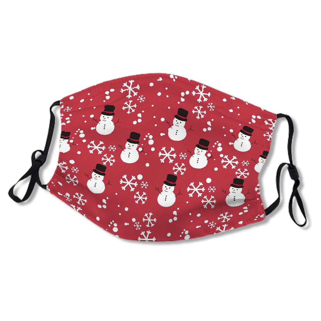 Snow Man (red background) Face Mask Mask No.4RBPEQ