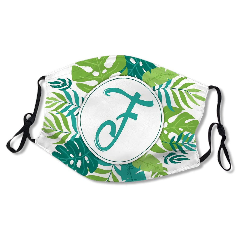 Monogram Letter F Tropical Design Mask No.4TPESM