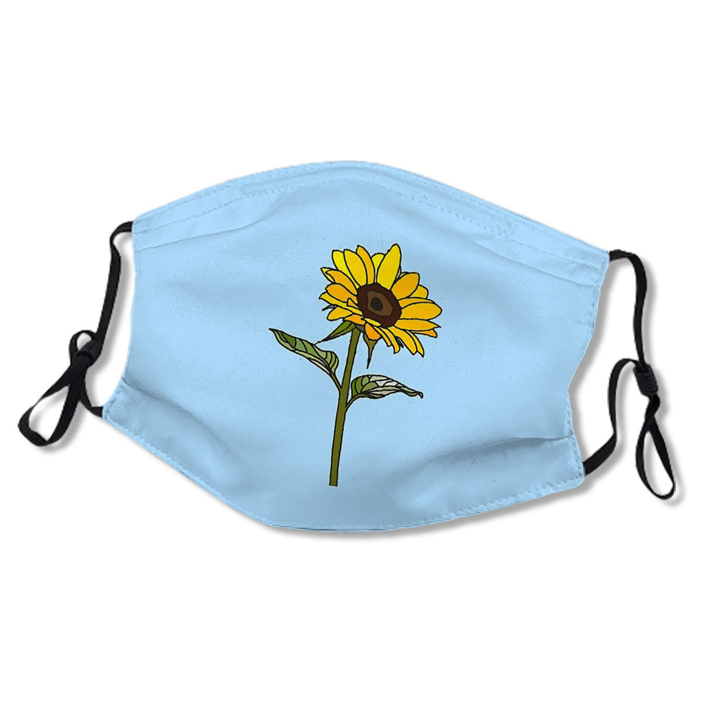 Aesthetic Sunflower on Light Blue No.4VSFYP