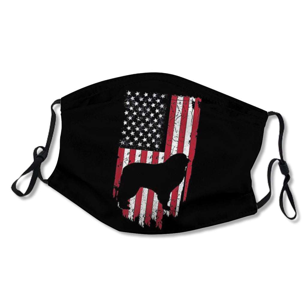 Adjustable ear straps, washable, internal nose clip, American flag mask No.4VUARD