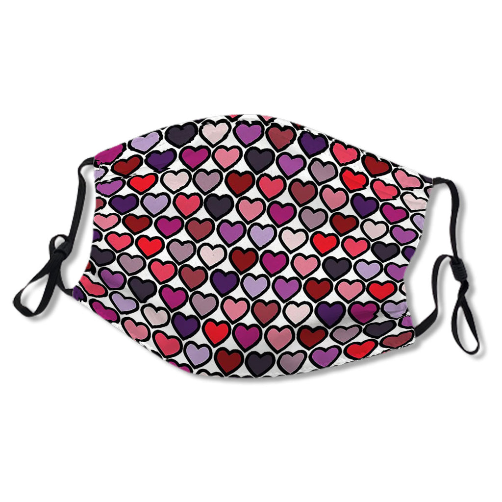 Colorful Purple heart pattern to celebrate the valentines day No.58H73M