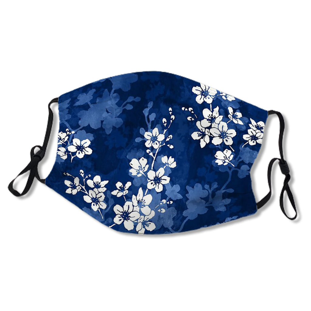 Sakura blossom in deep blue Mask No.58KK3D