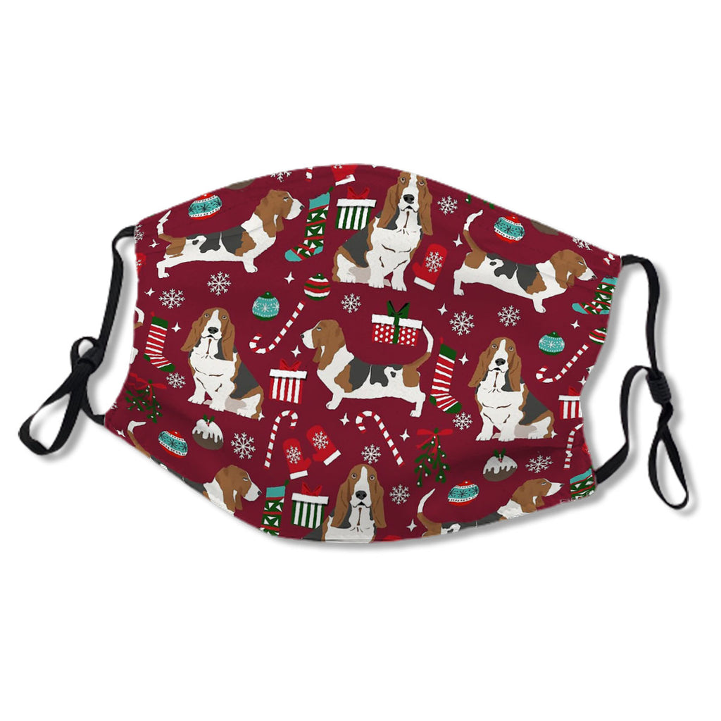 Basset Hound christmas pattern christmas dog breed pet friendly gifts No.5NKBDU