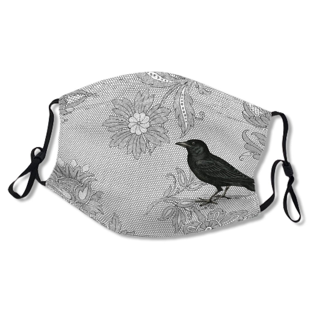 Halloween Black Lace With Raven  Crow No. 5OZL97