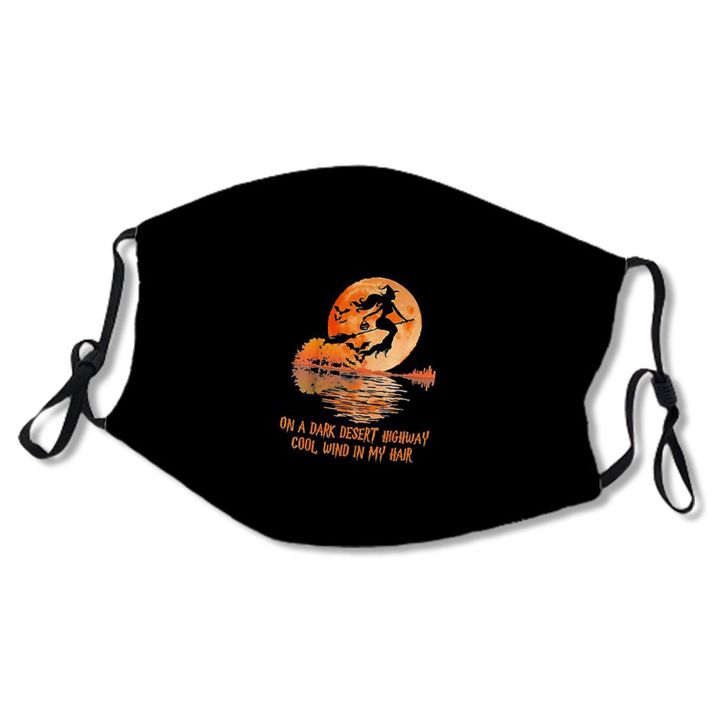 Witch Riding Brooms On A Dark Desert Highways Halloween Mask No.5Pek5I