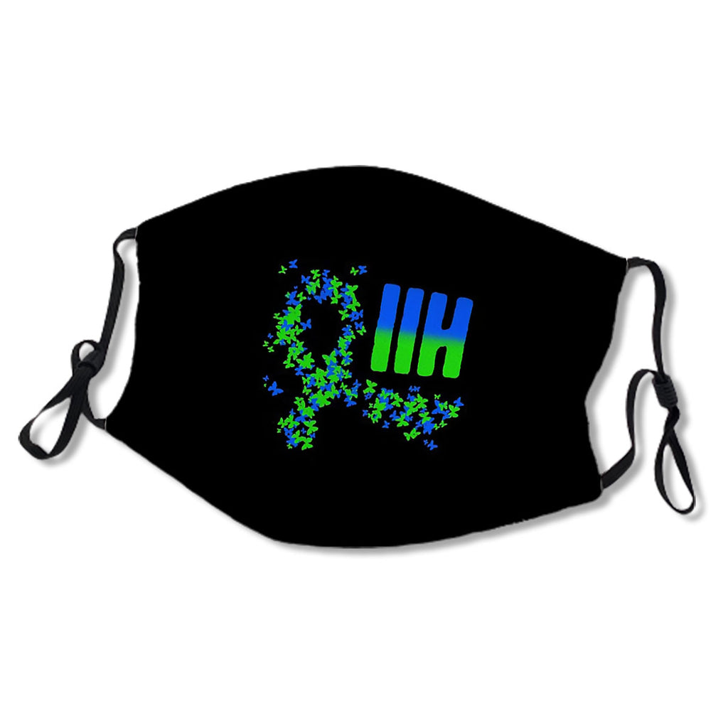 IIH Pseudotumor Cerebri Butterfly Lover Idiopathic Intracranial Hypertension Awareness Green Blue Ribbon Warrior Support Gift No.5QHO5V