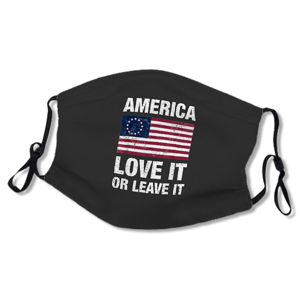 Betsy Ross Flag with 13 Stars, America Love It or Leave it  Kids/Adult Mask No.5RD7V6