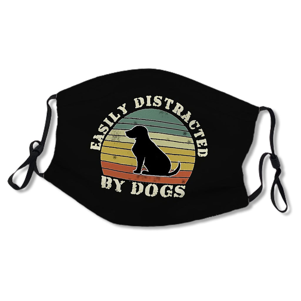 Easily Distracted By Dogs Funny Retro Vintage Gift present No.5Z7NLZ