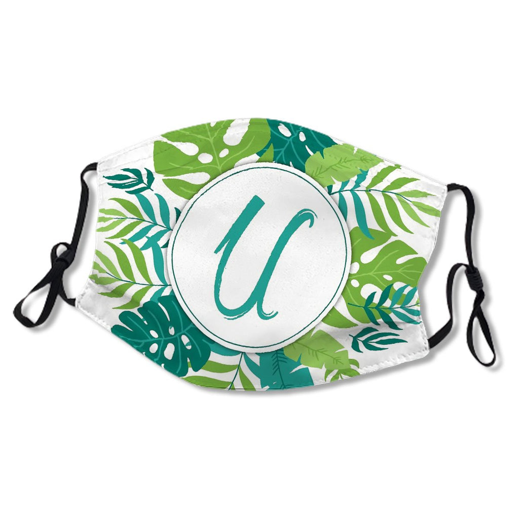 Monogram Letter U Tropical Design Mask No.62UV99