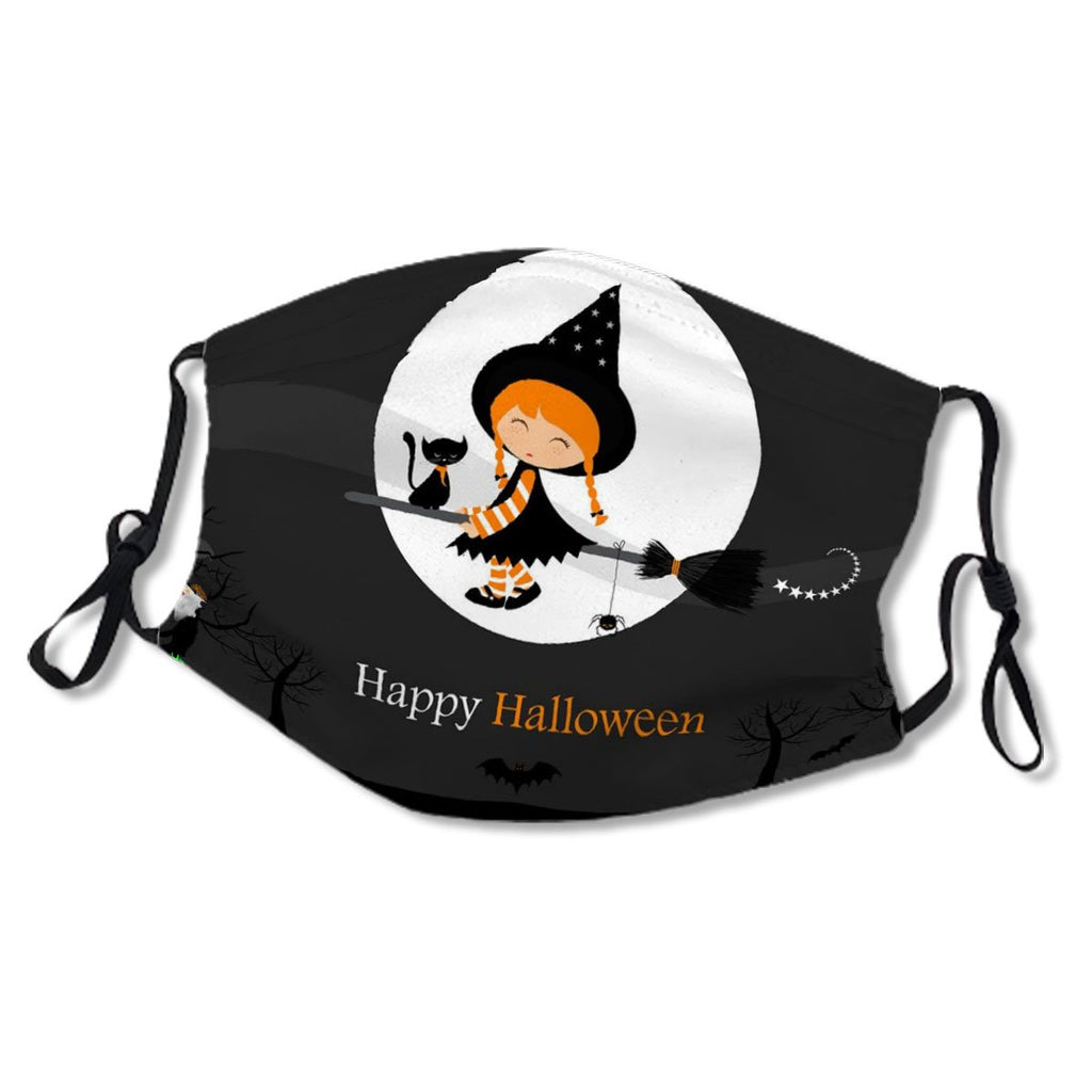 Cute Halloween Witch Black Cat Orange Pumpkin No. 6G7CQ7