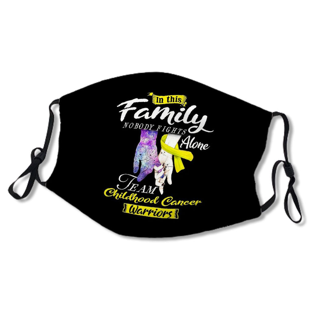 In This Family Nobody Fights Alone Team Childhood Cancer Warrior No.6MT9WG