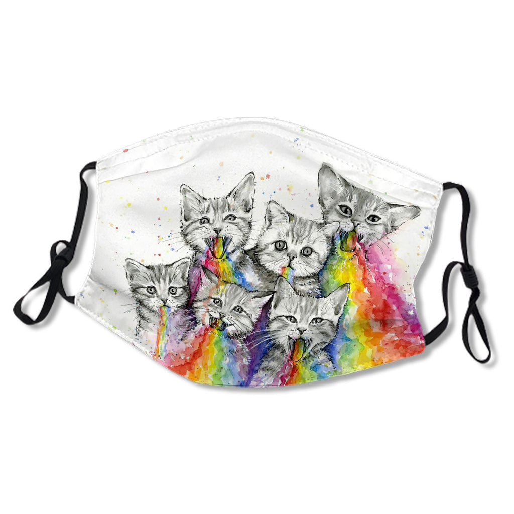 Kitten Puking Rainbows Mask No.6PP4BD