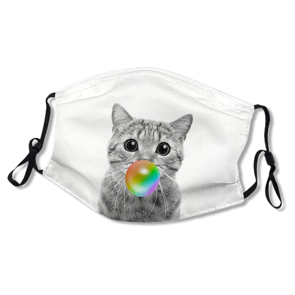 Rainbow Bubble Cat Mask No.6S8EDB