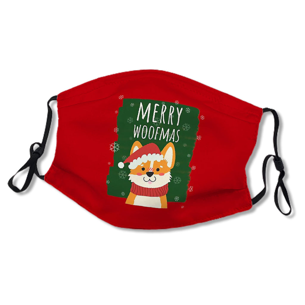 Merry Woofmas Christmas Festive Santa Hat Corgi Red No.7FZSF2