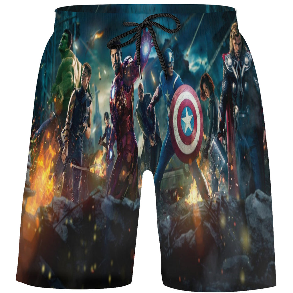 Teen's Swim Trunks Quick Dry Beach Shorts Summer Casual Printing Beach Pants for Boys Girls No.7JAAWX