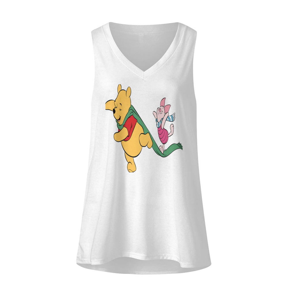 Womens Fashion Loose Tank V Neck No.7PXPBM