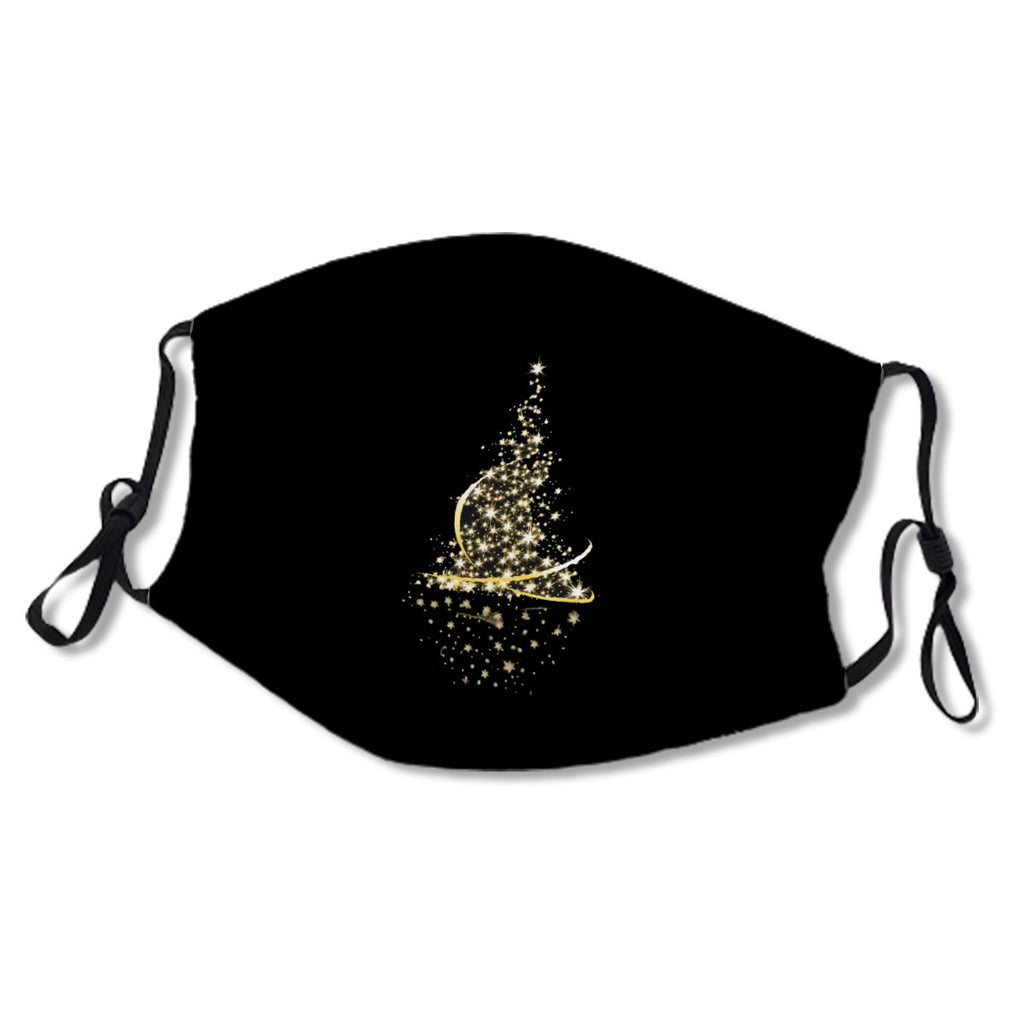 Abstract Golden Xmas Tree In Black No.7VPICY