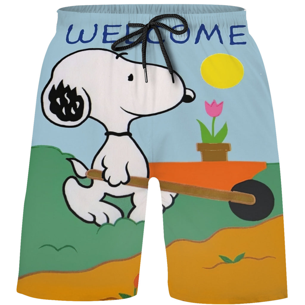 Teen's Swim Trunks Quick Dry Beach Shorts Summer Casual Printing Beach Pants for Boys Girls No.7Z8HYU