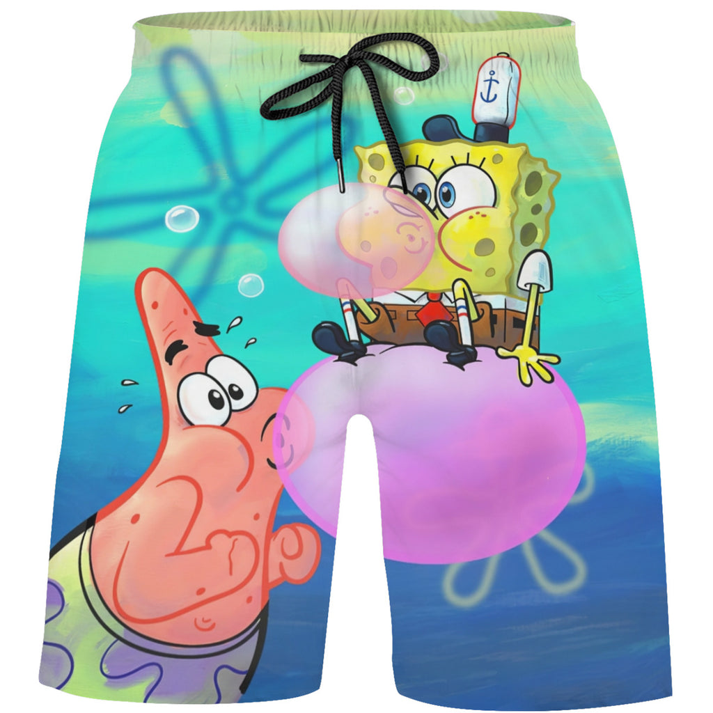 Teen's Swim Trunks Quick Dry Beach Shorts Summer Casual Printing Beach Pants for Boys Girls No.7ZL79P