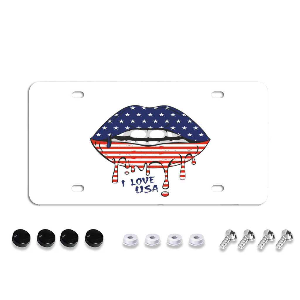 License Plate Covers, Unbreakable Tag Cover to Protect Your Car Front and Rear Plates, Fits All Standard US Plates, Screws Included No.8OSKDG