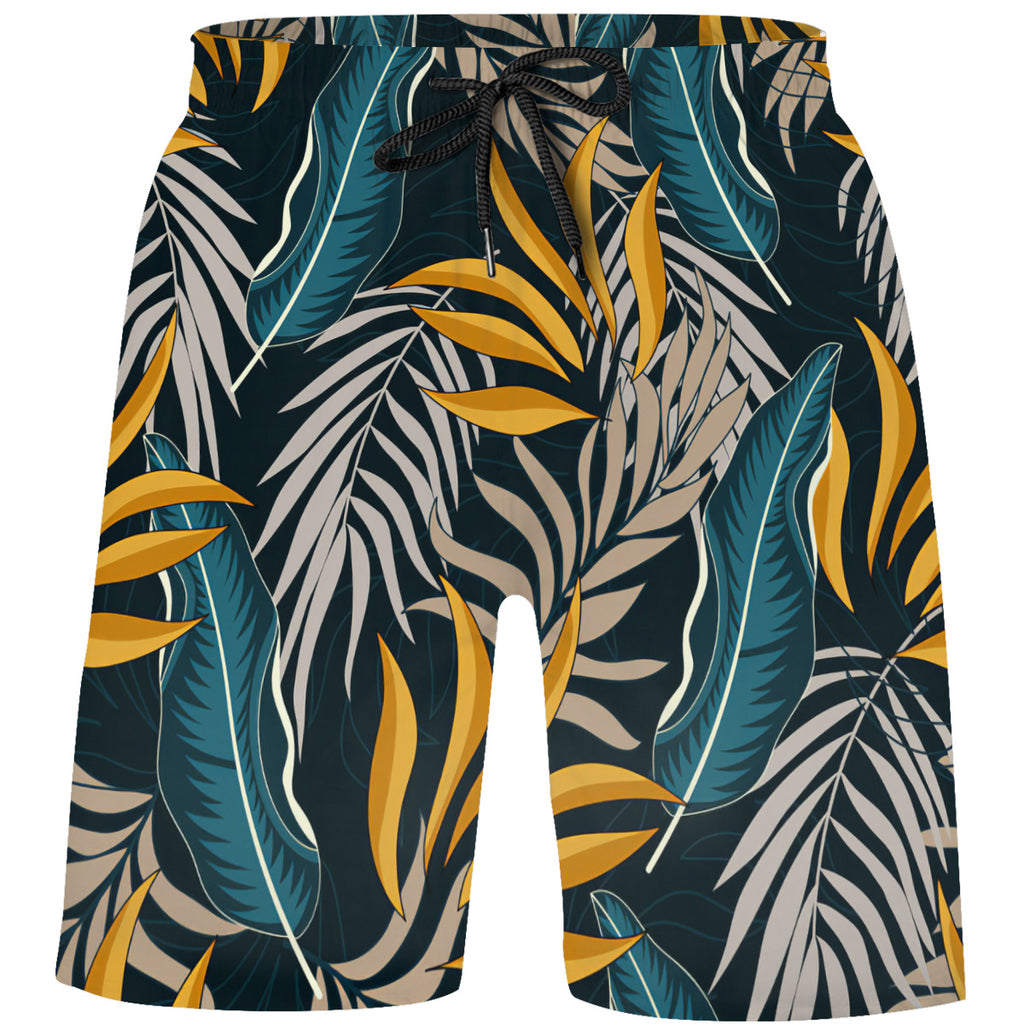 Teen's Swim Trunks Quick Dry Beach Shorts Summer Casual Printing Beach Pants for Boys Girls No.94TH3B