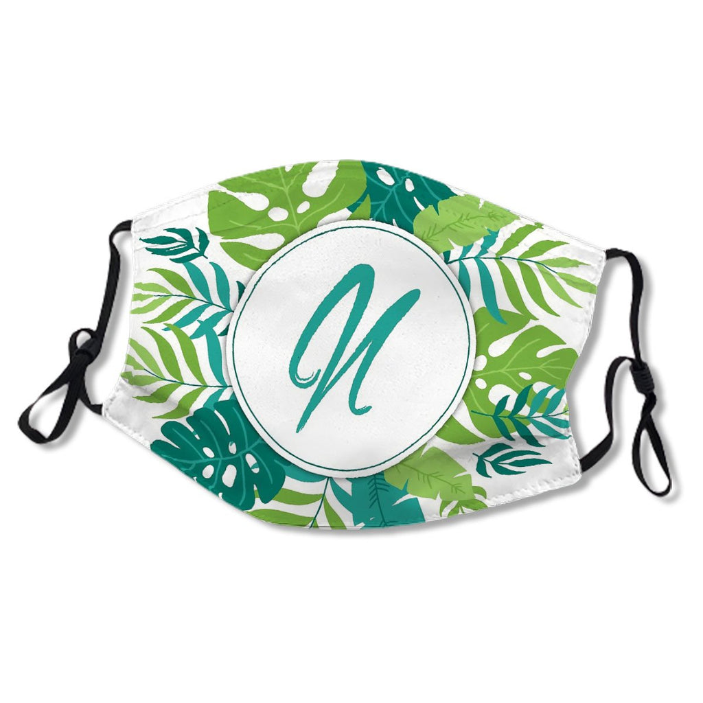 Monogram Letter N Tropical Design Mask No.9E7MNI