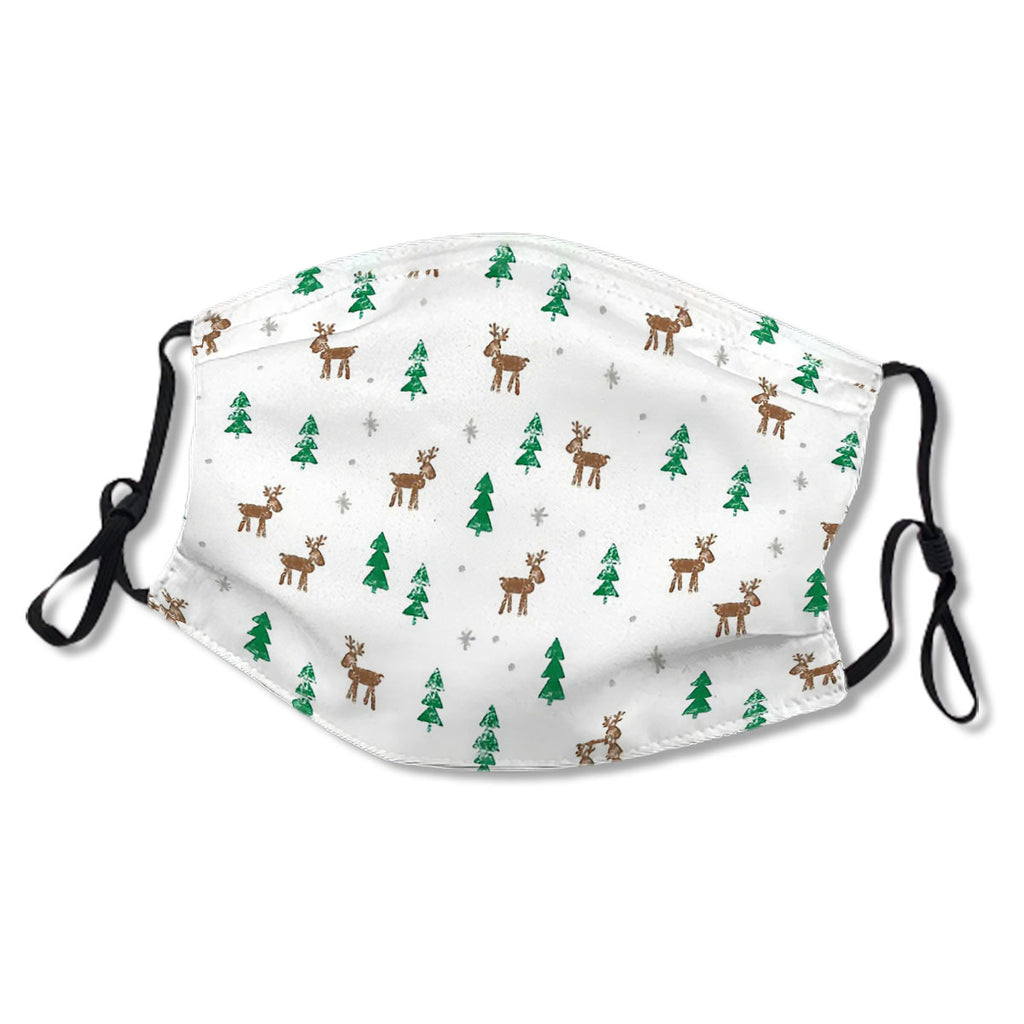 Christmas - Reindeer & Christmas trees (brown/green) No.9YHFNQ