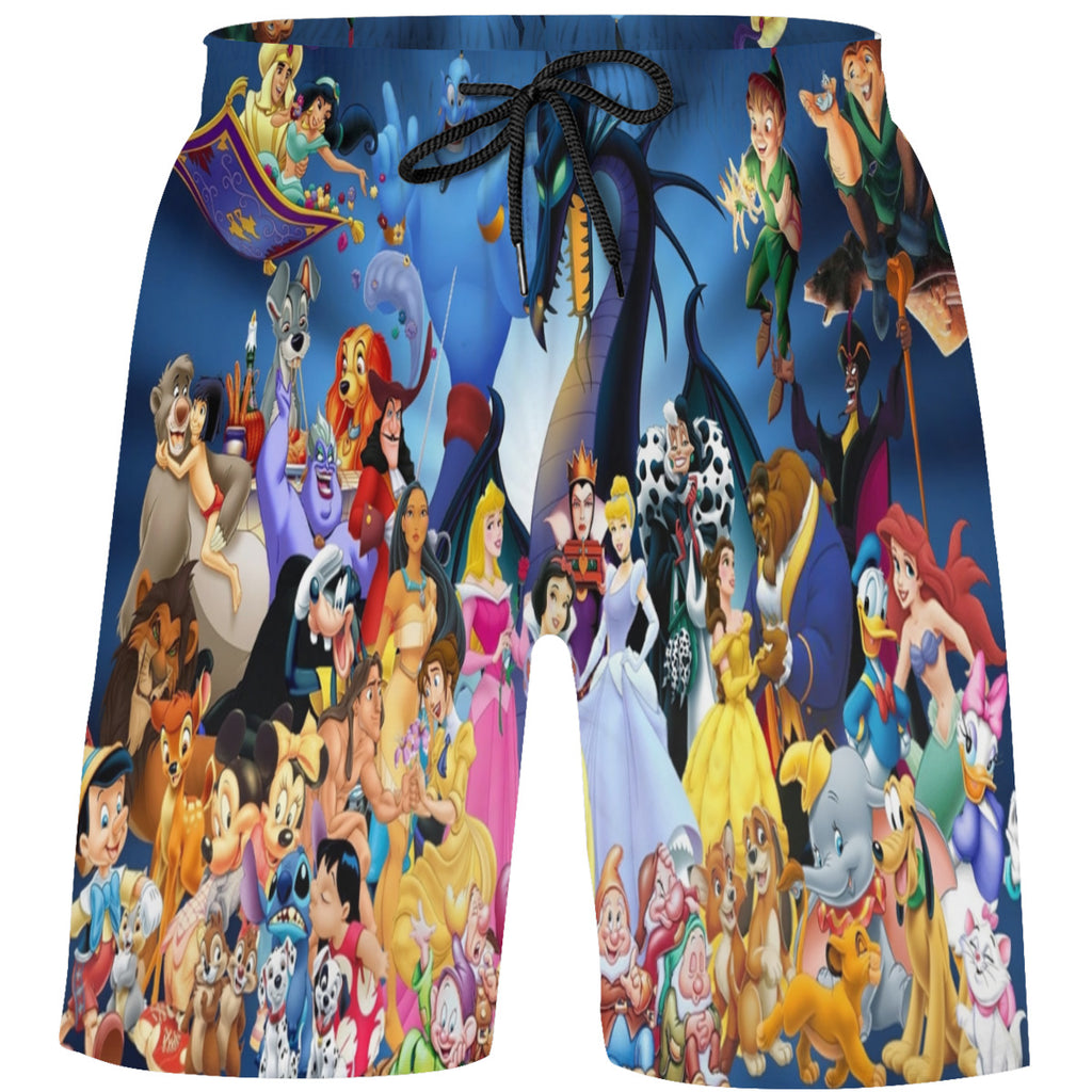 Teen's Swim Trunks Quick Dry Beach Shorts Summer Casual Printing Beach Pants for Boys Girls No.AAMDDQ