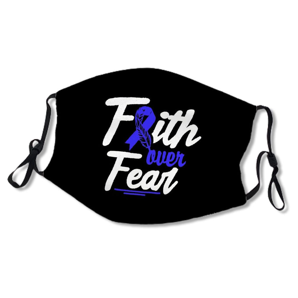 Faith Over Fear Colon Cancer Awareness Ribbon No.AIS8N7